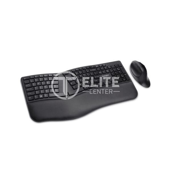 Kensington Pro Fit Ergo Wireless Keyboard and Mouse - Juego de teclado y ratón - inalámbrico - 2.4 GHz, Bluetooth 4.0 - español - negro - - en Elite Center