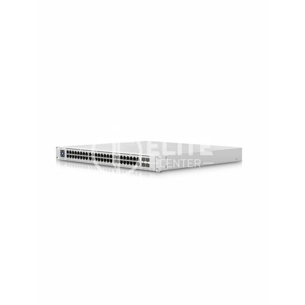 Ubiquiti UniFi Switch USW-Enterprise-48-PoE - Conmutador - L3 - Gestionado - 48 x 100/1000/2.5G (PoE+) + 4 x 1 Gigabit / 10 Gigabit SFP+ (enlace ascendente) - montaje en rack - PoE+ (720 W) - - en Elite Center