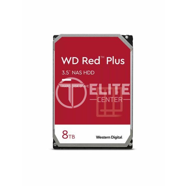 WD Red Plus NAS Hard Drive WD80EFZZ - Disco duro - 8 TB - interno - 3.5" - SATA 6Gb/s - 5640 rpm - búfer: 128 MB - - en Elite Center
