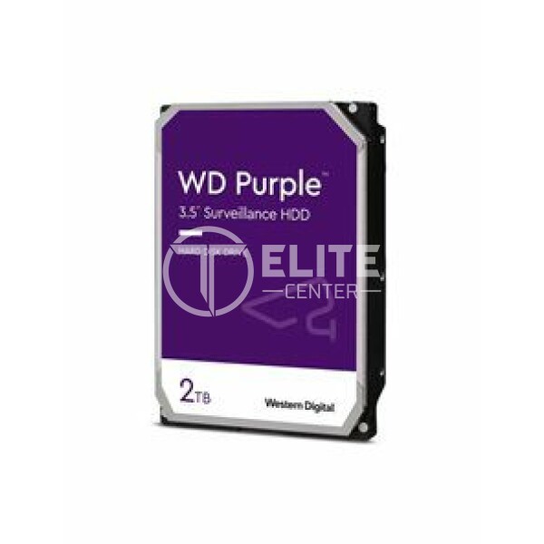 WD Purple WD22PURZ - Disco duro - 2 TB - interno - 3.5" - SATA 6Gb/s - búfer: 256 MB - - en Elite Center