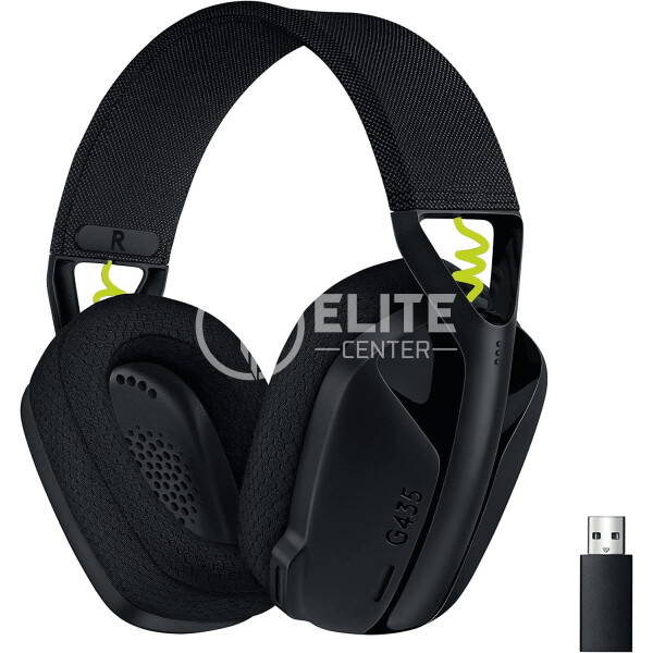 Logitech G435 LIGHTSPEED Wireless Gaming Headset - Auricular - tamaño completo - Bluetooth / LIGHTSPEED - inalámbrico - negro - certificado Discord - - en Elite Center