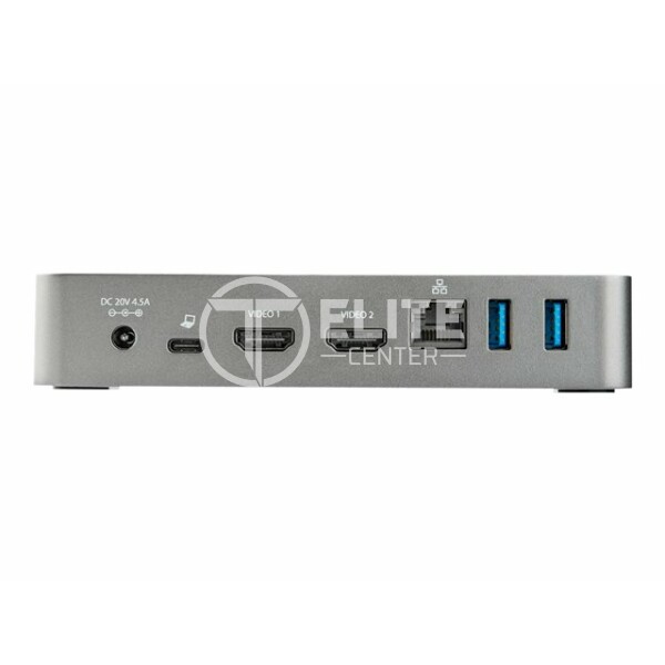StarTech Docking Station USB-C de 2 Puertos HDMI para Monitor Doble - con Entrega de Alimentación PD de 60W - para Mac y Windows - Estación de conexión - USB-C 3.1 - 2 x HDMI - GigE - 90 vatios - - en Elite Center