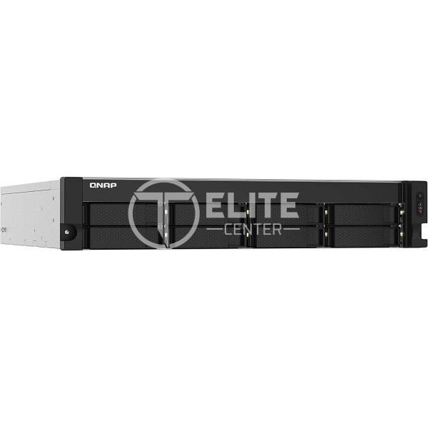 QNAP TS-832PXU-RP - Servidor NAS - 8 compartimentos - montaje en bastidor - SATA 6Gb/s - RAID 0, 1, 5, 6, 10, 50, JBOD, 60 - RAM 4 GB - 2.5 Gigabit Ethernet / 10 Gigabit Ethernet - iSCSI soporta - 2U - - en Elite Center
