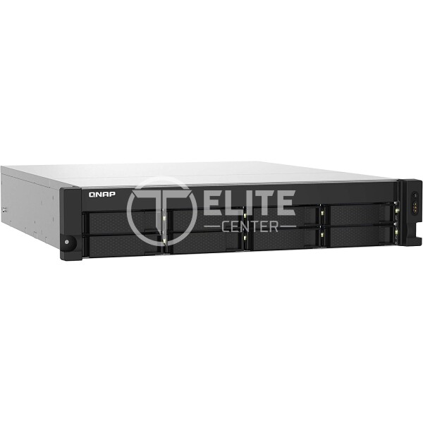 QNAP TS-832PXU-RP - Servidor NAS - 8 compartimentos - montaje en bastidor - SATA 6Gb/s - RAID 0, 1, 5, 6, 10, 50, JBOD, 60 - RAM 4 GB - 2.5 Gigabit Ethernet / 10 Gigabit Ethernet - iSCSI soporta - 2U - - en Elite Center