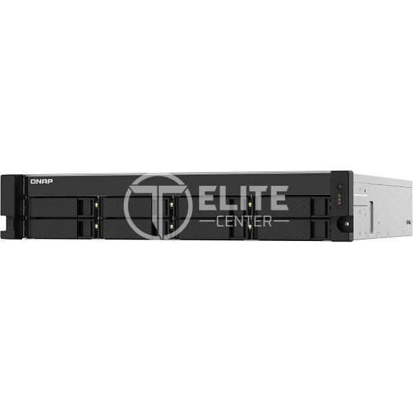 QNAP TS-832PXU-RP - Servidor NAS - 8 compartimentos - montaje en bastidor - SATA 6Gb/s - RAID 0, 1, 5, 6, 10, 50, JBOD, 60 - RAM 4 GB - 2.5 Gigabit Ethernet / 10 Gigabit Ethernet - iSCSI soporta - 2U - - en Elite Center