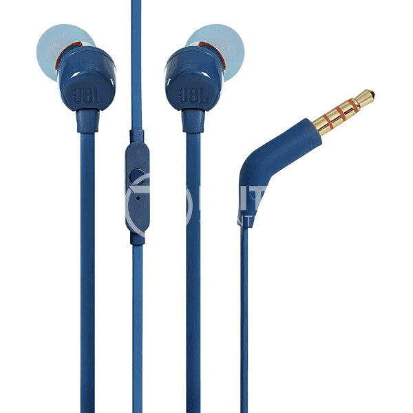 JBL T110 - Auriculares internos con micro - en oreja - cableado - conector de 3,5 mm - azul - - en Elite Center