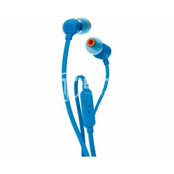 JBL T110 - Auriculares internos con micro - en oreja - cableado - conector de 3,5 mm - azul - - en Elite Center