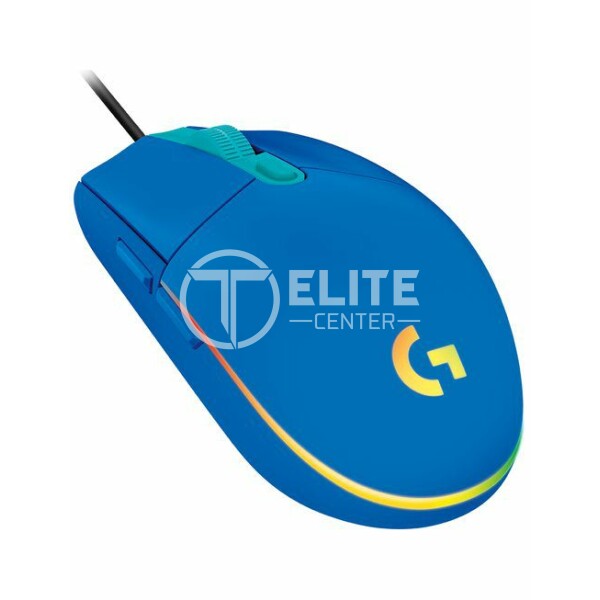 Logitech Gaming Mouse G203 LIGHTSYNC - Ratón - óptico - 6 botones - cableado - USB - azul - - en Elite Center