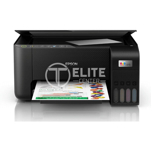 Epson EcoTank L3250 - Impresora multifunción - color - chorro de tinta - rellenable - 216 x 297 mm (original) - 215.9 x 1200 mm (material) - hasta 7.7 ppm (copiando) - hasta 10 ppm (impresión) - 100 hojas - USB 2.0, Wi-Fi - - en Elite Center