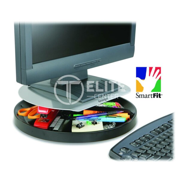 Kensington Spin2 Monitor Stand with SmartFit System - Plataforma giratoria para pantalla LCD - negro, plata - escritorio - - en Elite Center