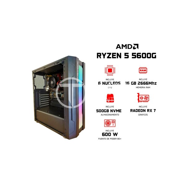 ELITE PC GAMER – Ryzen 5 PRO 5600G v6, 16GB RAM – Serie Diamante - - en Elite Center
