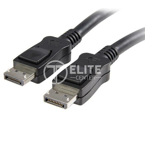 StarTech.com Cable 1,8m Certificado DisplayPort con Pestillo Latches Seguro con Bloqueo para Monitor - 2x Macho DP - Negro - Cable DisplayPort - DisplayPort (M) a DisplayPort (M) - 1.8 m - trabado - negro - para P/N: DK31C3HDPDUE, DKM30CHDPD, KITBXAVHDPEU, KITBXAVHDPNA, KITBXAVHDPUK, TB32DP14 - - en Elite Center