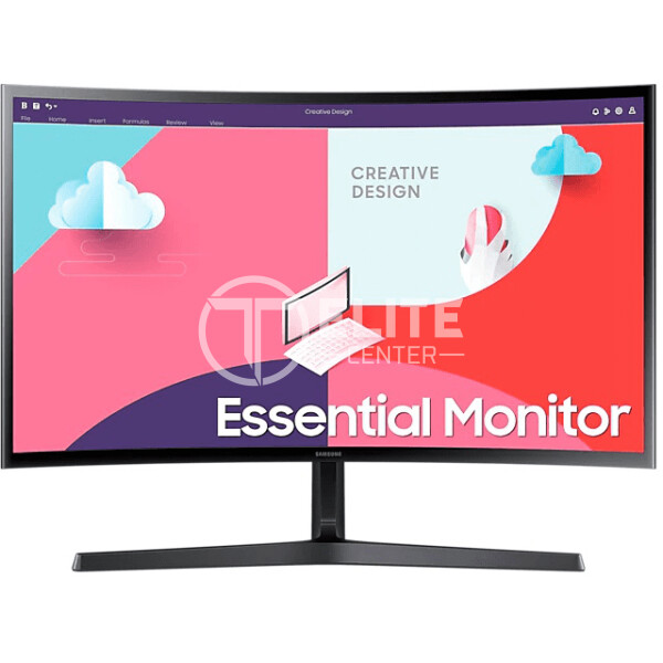 Samsung - LED-backlit LCD monitor - Curved Screen - 27" - 1920 x 1080 - VA - HDMI / VGA - Black - Curvo - - en Elite Center