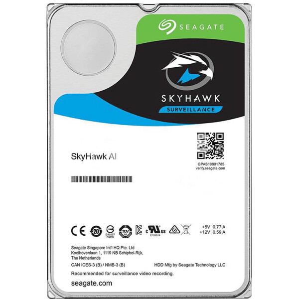 Seagate SkyHawk AI ST10000VE001 - Disco duro - 10 TB - interno - 3.5" - SATA 6Gb/s - 7200 rpm - búfer: 256 MB - - en Elite Center