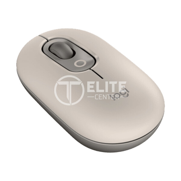 Mouse Inalámbrico Logitech POP con Botón de Emoji, Bluetooth LE, Mist Sand - - en Elite Center