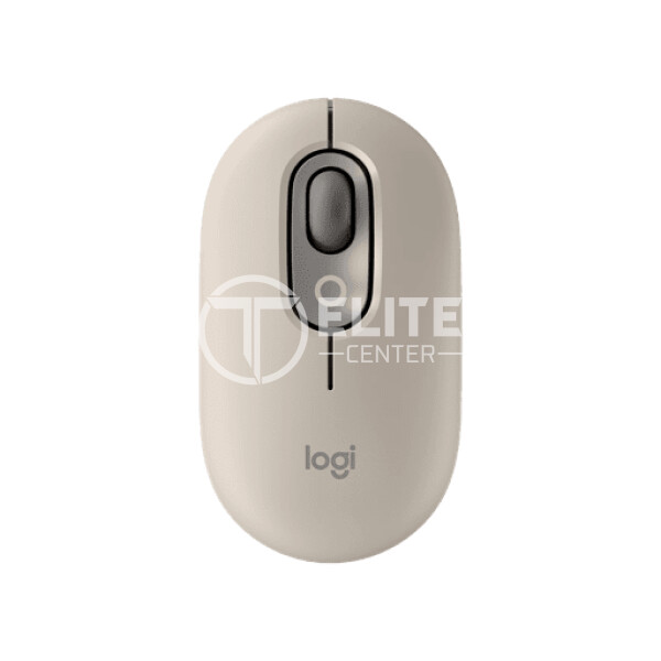 Mouse Inalámbrico Logitech POP con Botón de Emoji, Bluetooth LE, Mist Sand - - en Elite Center