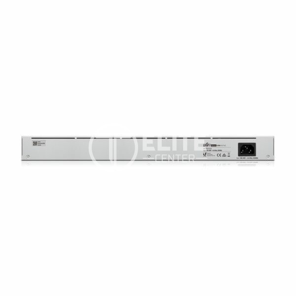 Ubiquiti UniFi Switch USW-48-POE - Conmutador - Gestionado - 48 x 10/100/1000 (32 PoE+) + 4 x Gigabit SFP - sobremesa, montaje en rack - PoE+ (195 W) - - en Elite Center