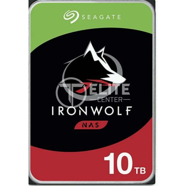 Seagate IronWolf ST10000VN000 - Disco duro - 10 TB - interno - 3.5" - SATA 6Gb/s - 7200 rpm - búfer: 256 MB - con Recuperación de datos Seagate Rescue de 3 años - - en Elite Center