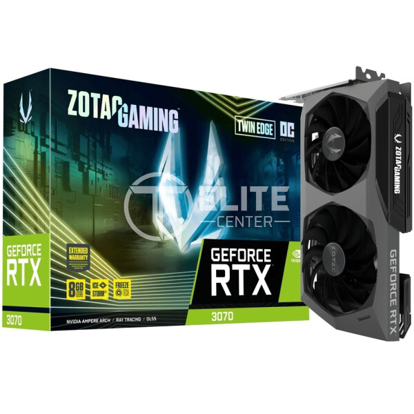 Tarjeta de Video Zotac GeForce RTX 3070 Twin Edge OC, 8GB GDDR6, 256-bit, 14 Gbps, PCIE 4.0 - - en Elite Center