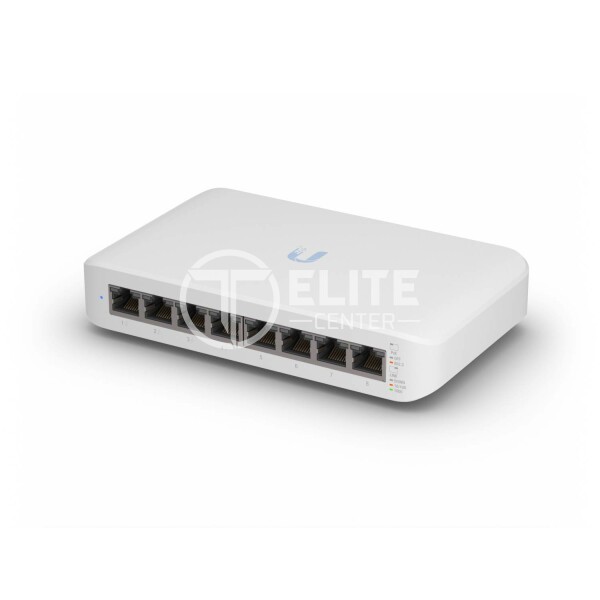 Ubiquiti UniFi Switch Lite USW-Lite-8-POE - Conmutador - Gestionado - 8 x 10/100/1000 (4 PoE+) - sobremesa, montaje en pared - PoE+ (52 W) - - en Elite Center