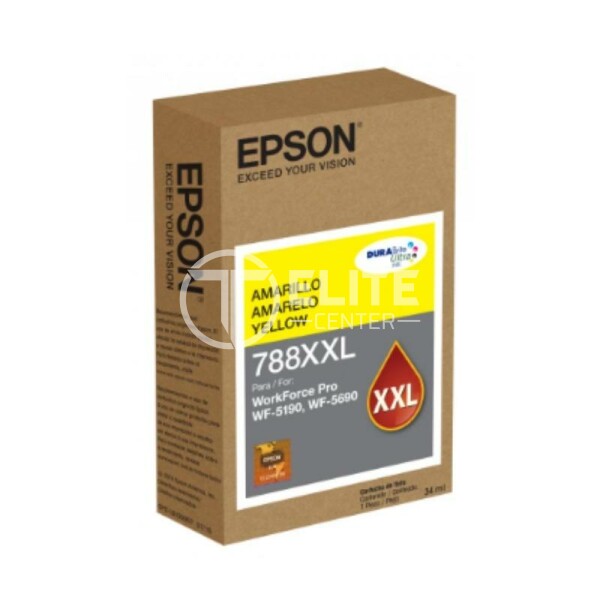 Epson 748XXL - XL - amarillo - original - cartucho de tinta - para WorkForce Pro WF-6090, WF-6590, WF-8090, WF-8090 D3TWC, WF-8590, WF-8590 D3TWFC - - en Elite Center