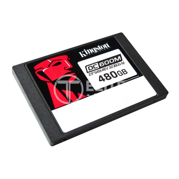 Kingston DC600M - SSD - Mixed Use - cifrado - 480 GB - interno - 2.5" - SATA 6Gb/s - AES de 256 bits - Self-Encrypting Drive (SED) - - en Elite Center