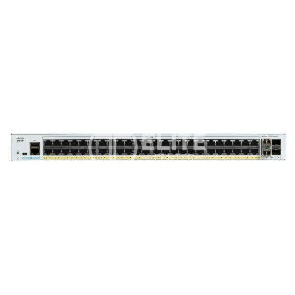 Cisco Catalyst 1000-48P-4G-L - Conmutador - Gestionado - 24 x 10/100/1000 (PoE+) + 24 x 10/100/1000 + 4 x Gigabit SFP (enlace ascendente) - montaje en rack - PoE+ (370 W) - - en Elite Center