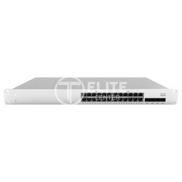 Cisco Meraki Cloud Managed MS210-24P - Conmutador - Gestionado - 24 x 10/100/1000 (PoE+) + 4 x Gigabit SFP (enlace ascendente) - sobremesa, montaje en rack - PoE+ (370 W) - - en Elite Center