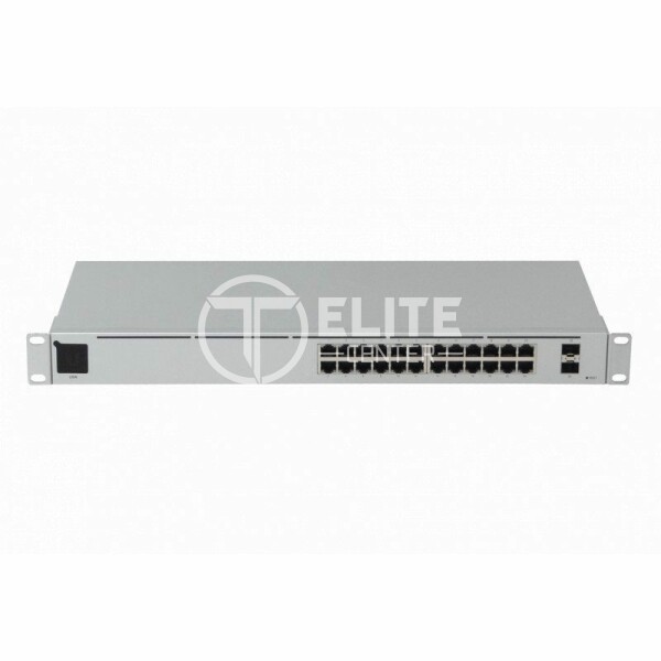 Ubiquiti UniFi Switch USW-24 - Conmutador - Gestionado - 24 x 10/100/1000 + 2 x Gigabit SFP - sobremesa, montaje en rack - - en Elite Center