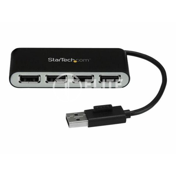 StarTech.com Concentrador Ladrón USB 2.0 de 4 Puertos con Cable Integrado - Hub Portátil USB 2.0 de 4 Puertos Alimentado por el Bus - Hub - 4 x USB 2.0 - sobremesa - - en Elite Center