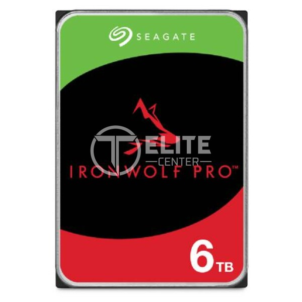 Seagate IronWolf Pro ST6000NT001 - Disco duro - 6 TB - interno - 3.5" - SATA 6Gb/s - 7200 rpm - búfer: 256 MB - con Recuperación de datos Seagate Rescue de 3 años - - en Elite Center