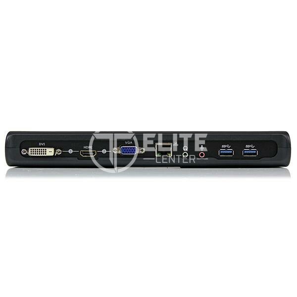 StarTech.com Estación de Conexión Docking Station Replicador Puertos Universal para Portátil USB 3.0 - Audio Red DVI HDMI®VGA Vídeo Doble - Estación de conexión - USB - VGA, HDMI - 10Mb LAN - para P/N: ARMBARDUO, ARMBARDUOV, ARMDUAL, ARMDUAL30, ARMDUALV, ARMSLIMDUO - - en Elite Center