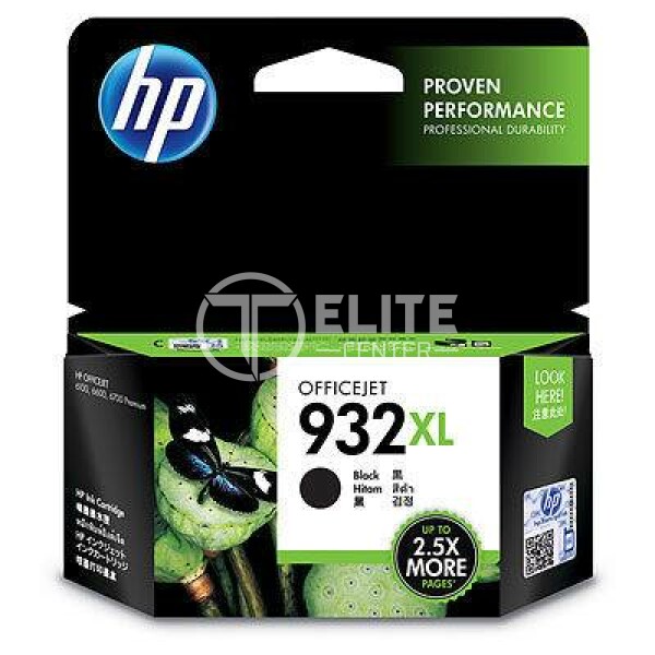 HP 932XL - Alto rendimiento - negro - original - cartucho de tinta - para Officejet 6100, 6600 H711a, 6700, 7110, 7510, 7610, 7612 - - en Elite Center