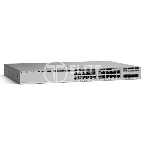Cisco Catalyst 9200L - Network Essentials - conmutador - L3 - 24 x 10/100/1000 (PoE+) + 4 x Gigabit SFP (enlace ascendente) - montaje en rack - PoE+ (740 W) - - en Elite Center