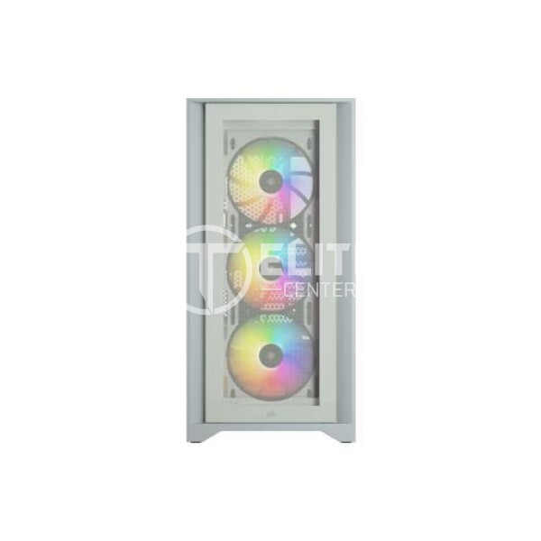 CORSAIR iCUE 4000X RGB - Torre - ATX - panel lateral con ventana (cristal templado) - sin fuente de alimentación (ATX) - blanco - USB/Audio - - en Elite Center