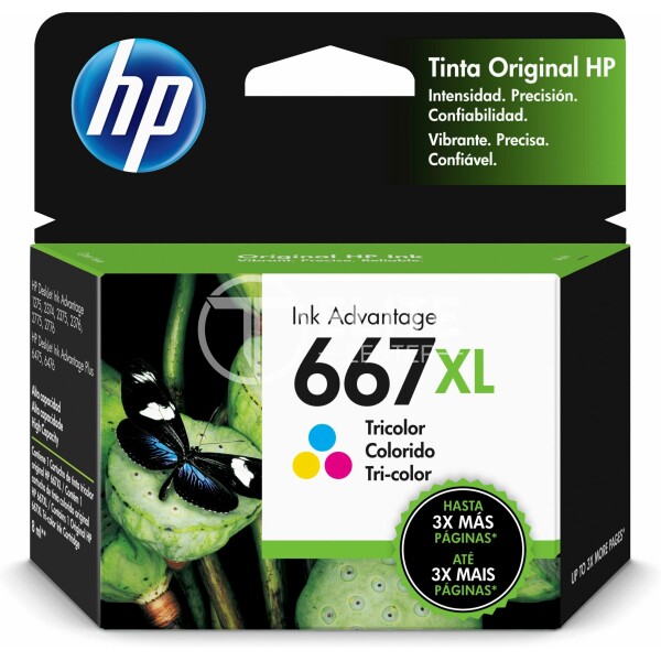 HP - 667XL - Ink cartridge - Tricolor - 3YM80AL - - en Elite Center