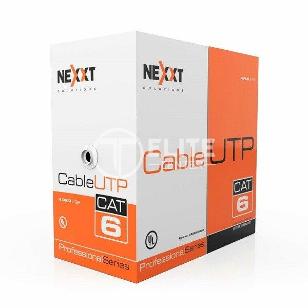 Nexxt Professional Series - Cable al por mayor - 305 m - UTP - CAT 6 - IEEE 802.3af/IEEE 802.3at/IEEE 802.3bt - elevador, sólido - azul - - en Elite Center
