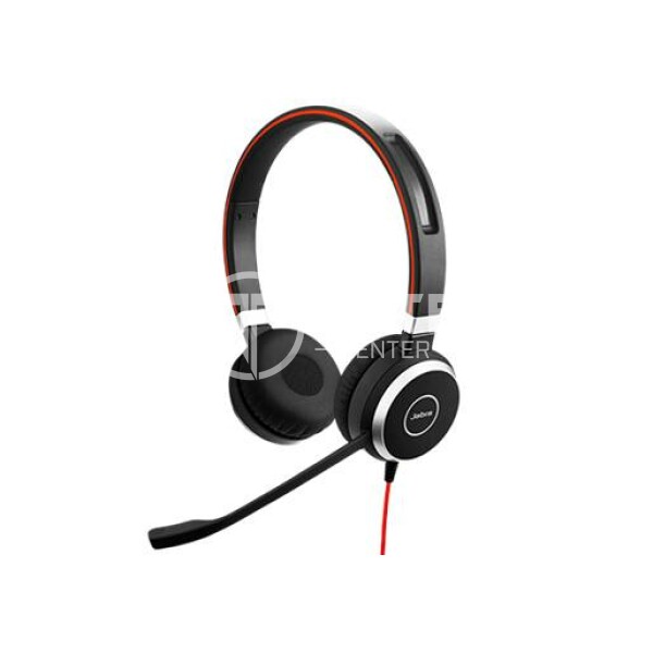 Jabra Evolve 40 MS stereo - Auricular - en oreja - cableado - USB, conector de 3,5 mm - Certificado para Skype Empresarial - - en Elite Center