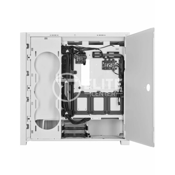 CORSAIR iCUE 5000X RGB QL Edition - Mid tower - panel lateral con ventana (cristal templado) - sin fuente de alimentación (ATX) - blanco real - USB/Audio - - en Elite Center