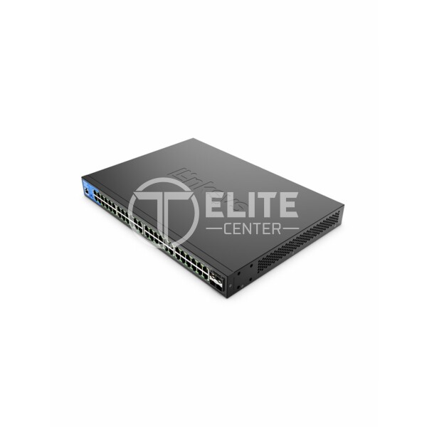 Linksys LGS352MPC - Conmutador - inteligente - 48 x 10/100/1000 (PoE+) + 4 x 10 Gigabit SFP+ - sobremesa - PoE+ (740 W) - AC 100/240 V - Conforme a la TAA - - en Elite Center