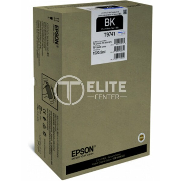 Epson T9741 - Gran capacidad - negro - original - blíster con alarmas de RF/acústica - cartucho de tinta - para WorkForce Pro WF-C869R, WF-C869RD3TWFC, WF-C869RDTWF, WF-C869RDTWFC - - en Elite Center