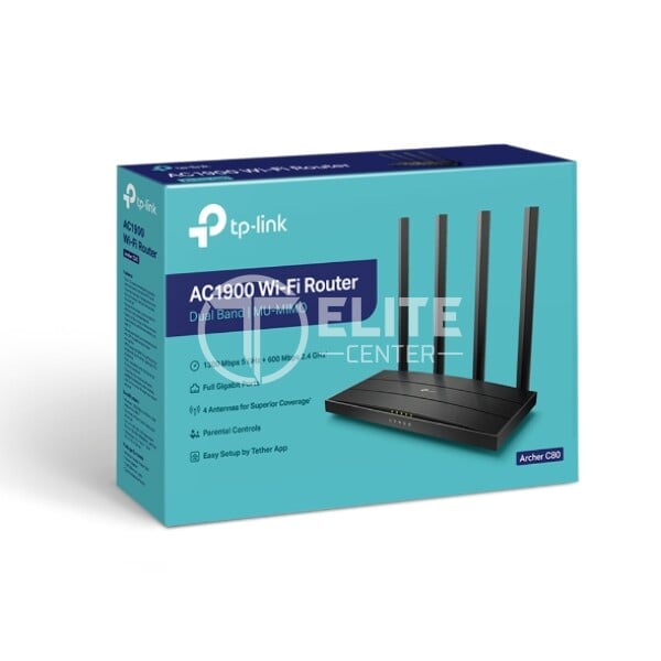 TP-LINK Archer C80 V1 - Enrutador inalámbrico - conmutador de 4 puertos - GigE - 802.11a/b/g/n/ac - Doble banda - - en Elite Center