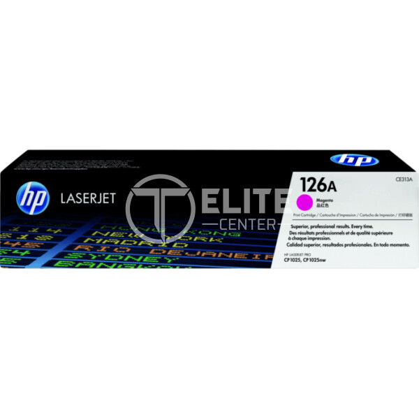 HP 126A - Magenta - original - LaserJet - cartucho de tóner (CE313A) - para Color LaserJet Pro CP1025; LaserJet Pro MFP M175; TopShot LaserJet Pro M275 - - en Elite Center