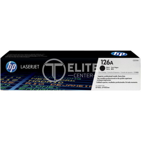 HP 126A - Negro - original - LaserJet - cartucho de tóner (CE310A) - para Color LaserJet Pro CP1025; LaserJet Pro MFP M175; TopShot LaserJet Pro M275 - - en Elite Center