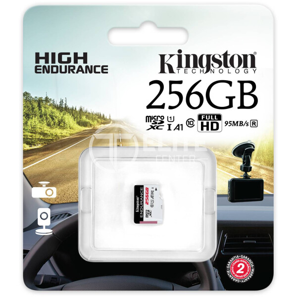 Kingston High Endurance - Tarjeta de memoria flash - 256 GB - A1 / UHS-I U1 / Class10 - microSDXC UHS-I U1 - - en Elite Center