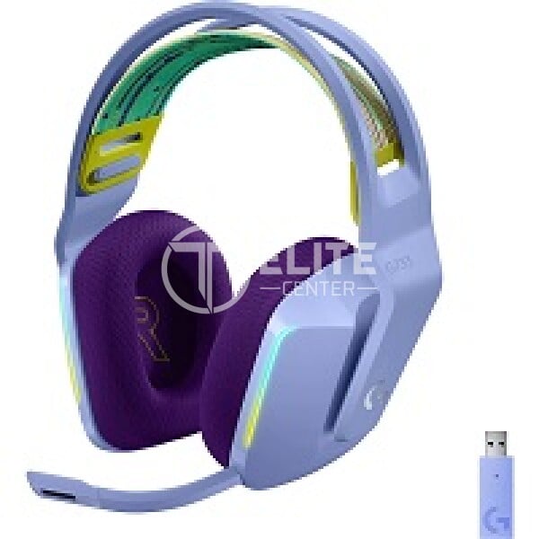 Logitech G733 LIGHTSPEED Wireless RGB Gaming Headset - Auricular - 7.1 canales - tamaño completo - 2,4 GHz - inalámbrico - lila - - en Elite Center