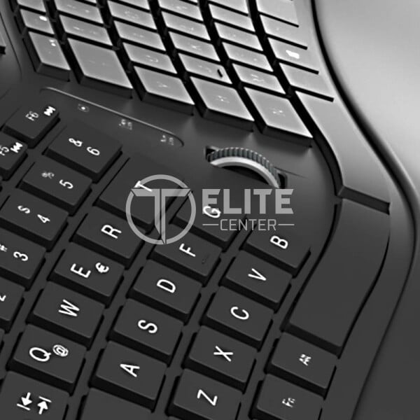 Teclado Inalámbrico Klip Xtreme KBK-530S, 2.4 GHz, Ergonómico, Español LA, Black - - en Elite Center