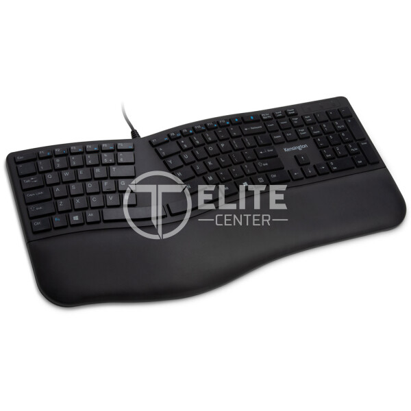 Kensington Pro Fit Ergo Wired Keyboard - Teclado - USB - EE. UU. - negro - - en Elite Center