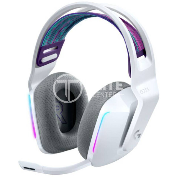 Logitech G733 LIGHTSPEED Wireless RGB Gaming Headset - Auricular - 7.1 canales - tamaño completo - 2,4 GHz - inalámbrico - blanco - - en Elite Center
