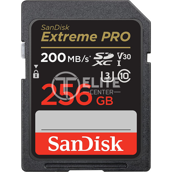 SanDisk - Flash memory card - SDXC UHS-I Memory Card - 200 Mb/s C10 - - en Elite Center